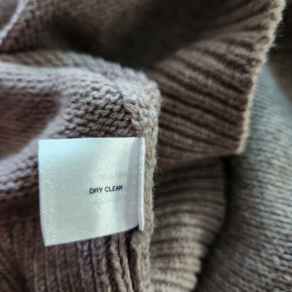 Gap Shawl Collar Pullover Elbow Patch Sweater Brown Cotton Wool Men's Size L - Picture 8 of 8